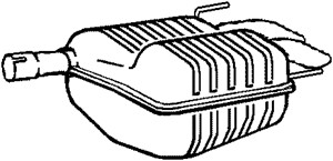 Bakre ljuddämpare, Bak, SAAB 9-3, 9-3 Kombi, 12765683, 12790737, 32016562