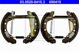 Bromsbackar, sats, Bakaxel, AUDI 80 B3 Sedan, A2, SEAT AROSA, VW GOLF III, LUPO I