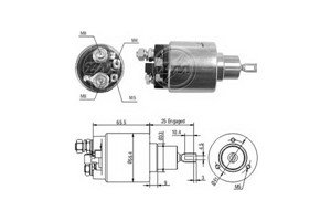 Magnetswitch, startmotor