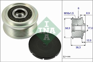 Frihjulskoppling, generator, HYUNDAI i10 I, i10 II, KIA PICANTO, 270600N070, 27060-0N070, 2741533090, 27415-33090, 3730004030, 37300-040