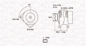 Generator, DACIA,NISSAN,RENAULT, 231003831R, 6001548553, 8200385098, 8200537415