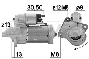 Startmotor, FORD, 1740-048, 1902473, 2033252, CV2T 11000 AA, CV2T 11000 AB, CV2T 11000 AC