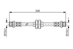 Bromsslang, Bakaxel, Inre, Bakaxel höger, FIAT BRAVO II, BRAVO Van, STILO, STILO Multi Wagon, STILO VAN, 46809897, 51783803