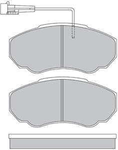 Bromsbeläggsats, Framaxel, CITROËN,FIAT,PEUGEOT, 4252.42, 4252.43, 77362219, 9949409, 9949482, 9949516