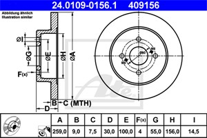 Bromsskiva, Bakaxel, ASTON MARTIN CYGNET, TOYOTA IQ, RACTIS, YARIS, 42431-52080