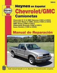 Haynes Reparationshandbok, Chevrolet S-10 Camionetas, Universal