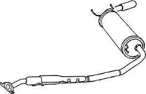 Bakre ljuddämpare, MAZDA MX-5 I, 8671014836, BP5640100D, BP5640100F