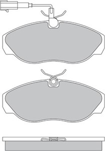Bromsbeläggsats, Framaxel, CITROËN,FIAT,PEUGEOT, 4252.24, 4252.26, 9948626