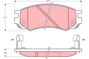 Bromsbeläggsats, Bakaxel, Framaxel, NISSAN ALMERA Hatchback I, 41060-0N685, 41060-54C88, AY040-NS040, D1060-0N685