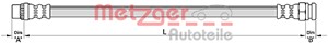 Bromsslang, Bak, Inre, Höger, Vänster, CITROËN C2, C3 I, C3 Pluriel, PEUGEOT 1007, 4806C0