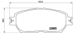 Bromsbeläggsats, Framaxel, LEXUS ES, TOYOTA ALPHARD I, AVALON Sedan, CAMRY Sedan, PREVIA II, SIENNA, SOLARA Coupé, 0446504080, 044650803