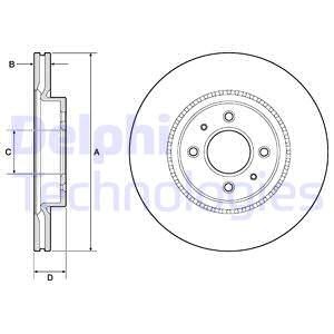 Bromsskiva, Framaxel, HYUNDAI,KIA, 51712-1W000, 51712-1W050, 51712C8500, 51712-C8500