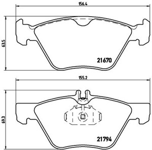 Bromsbeläggsats, CHRYSLER,MERCEDES-BENZ, 0024204520, 0024205020, 0034202920, 0034208320, 0044200320, 00K05139218AB, 05114555AA, 05139218