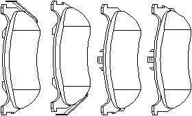 Bromsbeläggsats, Bakaxel, MERCEDES-BENZ M-KLASS [W163], 163 420 04 20, A163 420 04 20