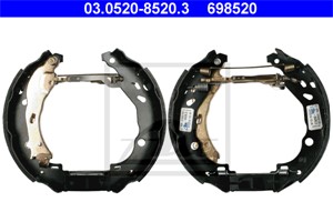 Bromsbackar, sats, Bakaxel, CITROËN C2, C2 ENTERPRISE, C3 I, C3 Pluriel, PEUGEOT 1007, 4242 10, 4242 11, 4242 27