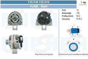 Generator, ALFA ROMEO,FIAT,OPEL,VAUXHALL, 46843097, 468430970, 6204123, 93174469, 93189237, R1530074