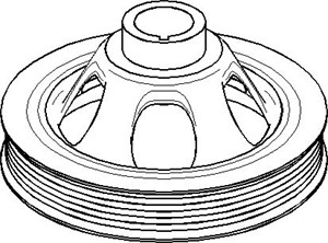 Vibrationsdämpare, drivrem, MERCEDES-BENZ, 271 030 00 03, A271 030 00 03