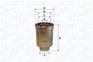 Bränslefilter, DAIHATSU,FORD,HYUNDAI,ISUZU,KIA,MAZDA,MITSUBISHI,OPEL,SUZUKI, 0K46723570, 0K60C23570, 1334350, 145623570A, 145623570A9A,