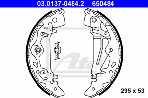 Bromsbackar, sats, Bakaxel, KIA CARNIVAL II, 0K58A-26-38Z