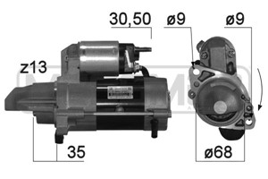 Startmotor, OPEL ASTRA J Sports Tourer, 55 491 473, 55 493 471