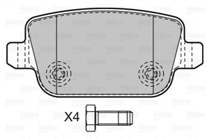 Bromsbeläggsats, Bakaxel, FORD,LAND ROVER,VOLVO, 1439867, 1459408, 1477803, 1566234, 1682005, 1756395, 1917250, 30794553, LR003655, LR00