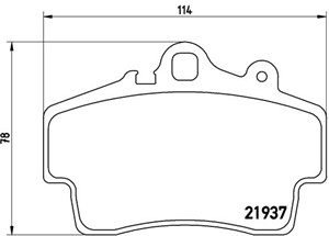 Bromsbeläggsats, PORSCHE BOXSTER, CAYMAN, 98635139311, 98635193911, 98635193913, 98635193915, 98735193902, 98735193903