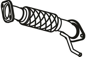 Flexrör, avgassystem, Fram