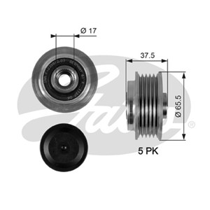 Frihjulskoppling, generator, ALFA ROMEO 159, 159 Sportwagon, BRERA, SPIDER, FIAT CROMA, 77364148