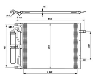 Kondensor, klimatanläggning, NISSAN MICRA III, NOTE, NOTE VAN, 921009U20B, 92100AY601