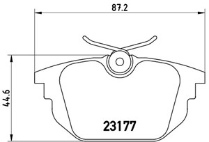 Bromsbeläggsats, Bakaxel, ALFA ROMEO,FIAT,LANCIA, 0000009942433, 0060765020, 0060777601, 009945823, 46602617, 571409S, 60765010, 6076502