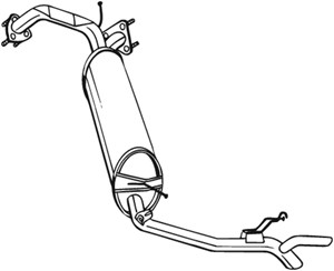 Bakre ljuddämpare, HONDA CIVIC Hatchback VIII, 18307SMJE02, 18307SMJE03