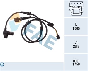 ABS-givare, Sensor, hjulvarvtal, Framaxel, AUDI,SEAT, 8E0 927 803 B, ALS-448