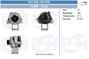 Generator, JEEP CHEROKEE, COMMANDER, GRAND CHEROKEE III, 4801252AA, 5170748AA, 56029914AA, 56029914AC, 56029914AE