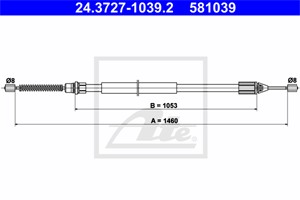 Vajer, parkeringsbroms, Bak, RENAULT TWINGO I, TWINGO Skåp/halvkombi I, 77 00 427 498