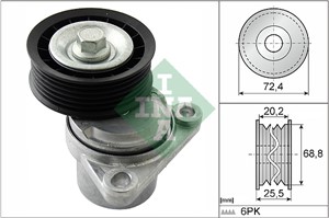 Sträckare, flerspårsrem, FORD FIESTA V, MAVERICK, MAZDA 3, 3 Sedan, 6 Hatchback, 6 Sedan, 6 Station Wagon, MPV II, MX-5 III, 1302873, 13
