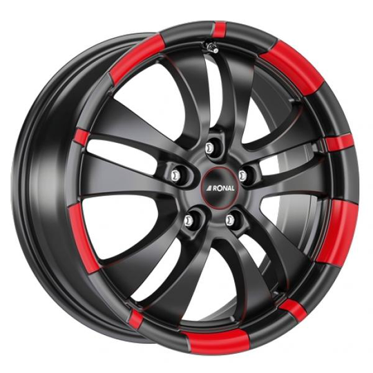 Ronal R59 Matt Black Red 7,5/18 5/112 ET35 B76