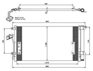 Kondensor, klimatanläggning, AUDI Q7, Q7 Van, PORSCHE CAYENNE, VW TOUAREG, 4L0260401, 4L0260401A, 7L0820411A, 7L0820411C, 7L0820411D, 7L