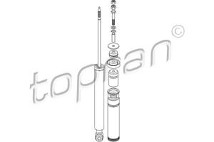 Stötdämpare, Bakaxel, MERCEDES-BENZ E-KLASS [W210], 210 320 00 31, 210 320 05 31, 210 320 06 31, 210 326 11 00, 210 326 12 00, 210 326 1