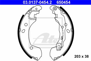 Bromsbackar, sats, Bakaxel, NISSAN,RENAULT, 44060-AX625, 77 01 208 357, 86 71 020 711, D4060-AX600, D4060-AX601