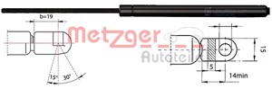 Gasfjäder, bagageutrymme, VW CORRADO, 535 827 550A