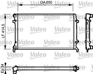 Kylare, motorkylning, AUDI,SEAT,SKODA,VW, 1K0121251AR, 1K0121251CJ, 1K0121251CN, 1K0121251E, 1K0121251R, 1K0121253AC, 1K0121253AN, 1TD12