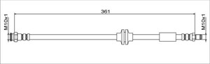 Bromsslang, Bakaxel höger, Bakaxel vänster, FIAT 500X, JEEP RENEGADE SUV, 51941569, 52005328, 52141513