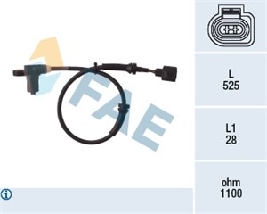 ABS-givare, Sensor, hjulvarvtal, Framaxel, FORD GALAXY I, SEAT ALHAMBRA, VW SHARAN, 1048603, 7384950, 7M0 927 807 B, 7M0 927 807 C, 95VW