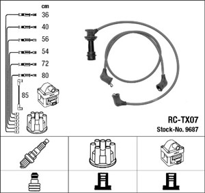 Tändkabelsats, TOYOTA SUPRA, 90919-21384
