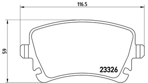 Bromsbeläggsats, Bakaxel, BENTLEY CONTINENTAL Cabriolet, CONTINENTAL Coupé, FLYING SPUR, VW PHAETON, 3D0698451, 3D0698451A