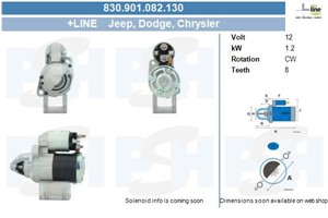 Startmotor, CHRYSLER SEBRING, SEBRING Cabriolet, DODGE CALIBER, JOURNEY, JEEP COMPASS, PATRIOT, 05034555AA, 5034555AA, M000T32071, M000T