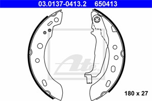 Bromsbackar, sats, Bakaxel, NISSAN MICRA II, 44060-6F625