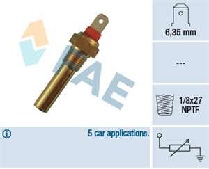 Kylvätsketemperatur-sensor, FORD RANGER, 3C5 827 550 A, 3C5 827 550 B, 3C5 827 550 C, 6107551, 82GB 10884 AB, 9136 Q7