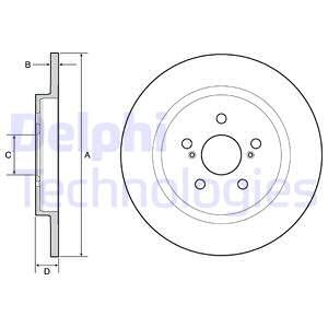 Bromsskiva, Bakaxel, LEXUS CT, TOYOTA URBAN CRUISER, 4243152160, 42431-52160
