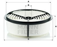 Luftfilter, ISUZU TROOPER I, TROOPER II, TROOPER Terrängbil öppen I, TOYOTA 4 RUNNER II, LAND CRUISER, MR2 I, SUPRA, 17801-37010, 17801-